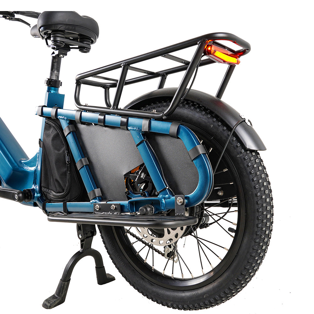 CMACEWHEEL HQ20 500W 20" Bicicleta Eléctrica 960Wh Longtail Cargo E-Bike con Sensor de Torsion 48V 20Ah Batería