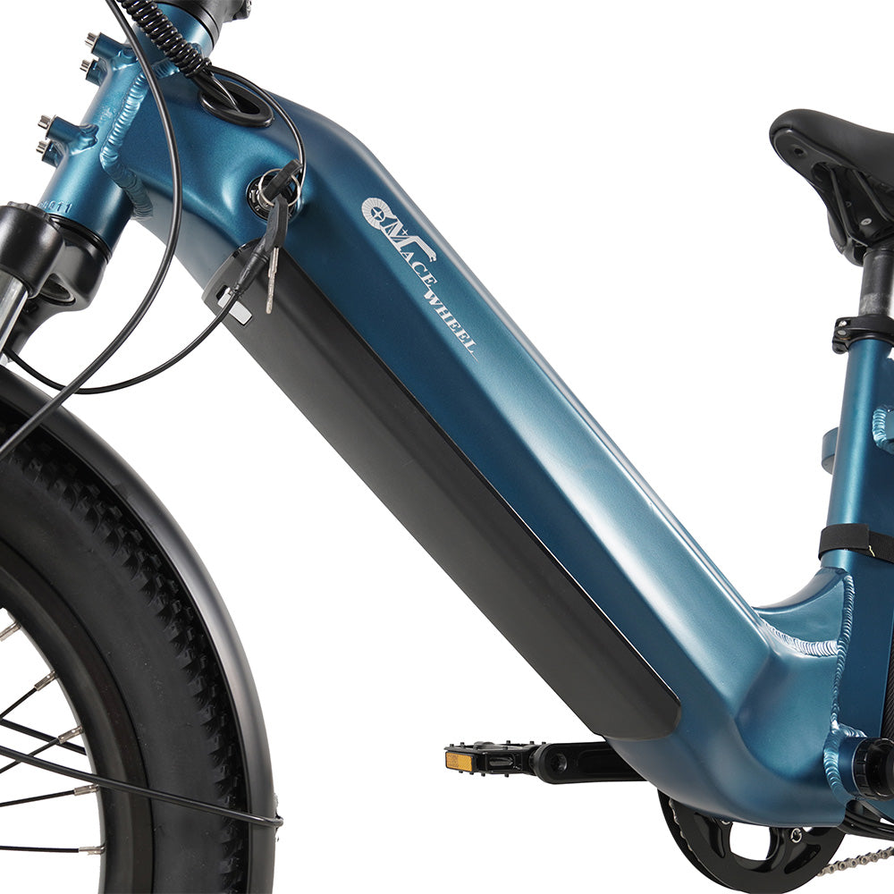 CMACEWHEEL HQ20 500W 20" Bicicleta Eléctrica 960Wh Longtail Cargo E-Bike con Sensor de Torsion 48V 20Ah Batería
