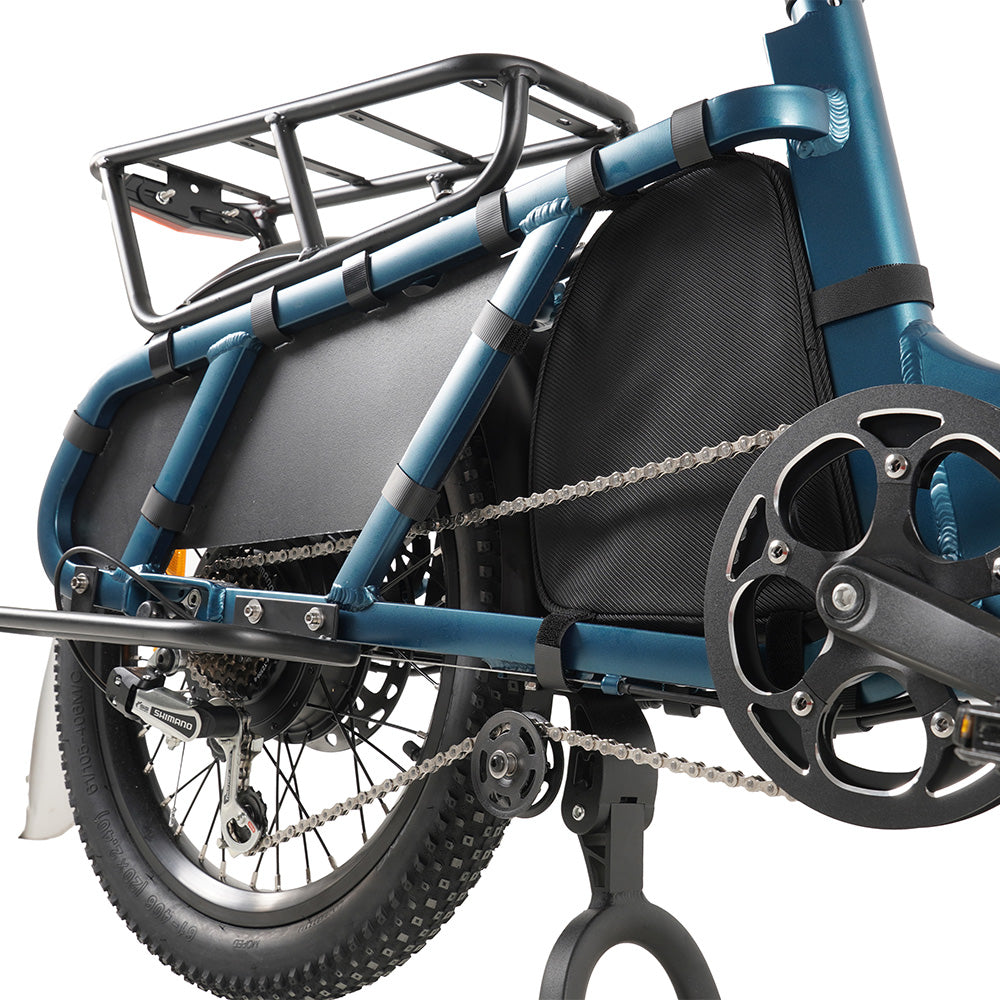 CMACEWHEEL HQ20 500W 20" Bicicleta Eléctrica 960Wh Longtail Cargo E-Bike con Sensor de Torsion 48V 20Ah Batería