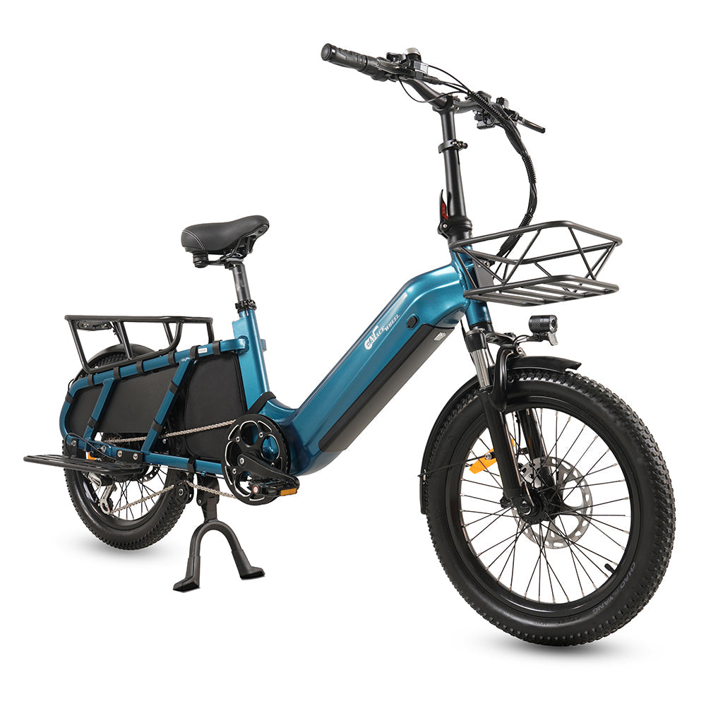 CMACEWHEEL HQ20 500W 20" Bicicleta Eléctrica 960Wh Longtail Cargo E-Bike con Sensor de Torsion 48V 20Ah Batería