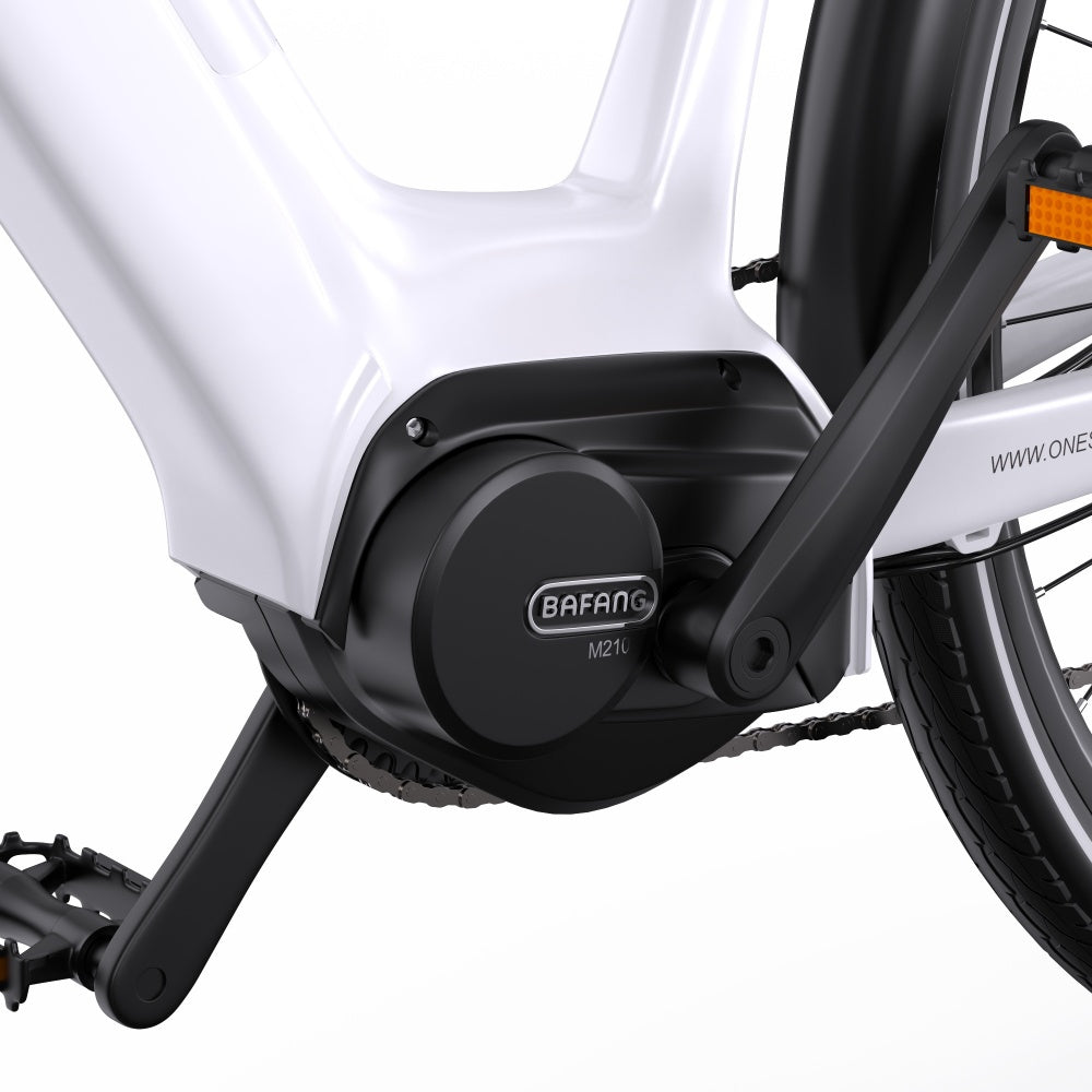 OneSport OT07 Motor Bafang de 250W de accionamiento medio Bicicleta de trekking ciudad 700*45C Bicicleta eléctrica de 374Wh con Sensor de Torsión