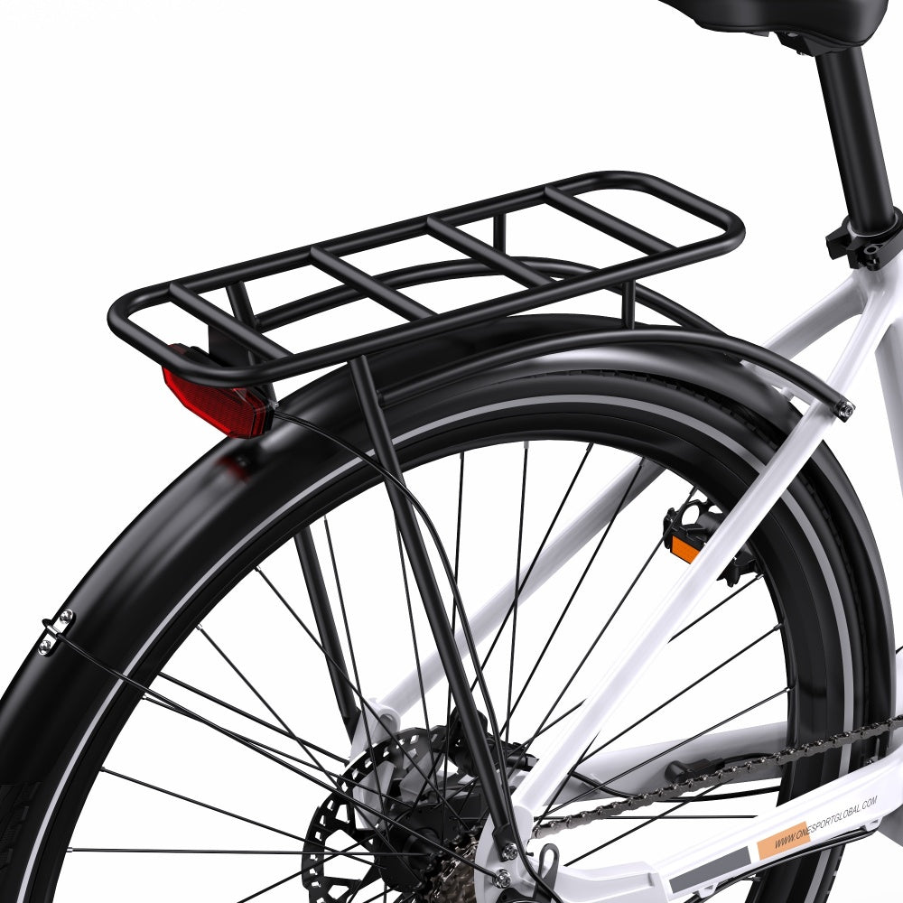 OneSport OT07 Motor Bafang de 250W de accionamiento medio Bicicleta de trekking ciudad 700*45C Bicicleta eléctrica de 374Wh con Sensor de Torsión