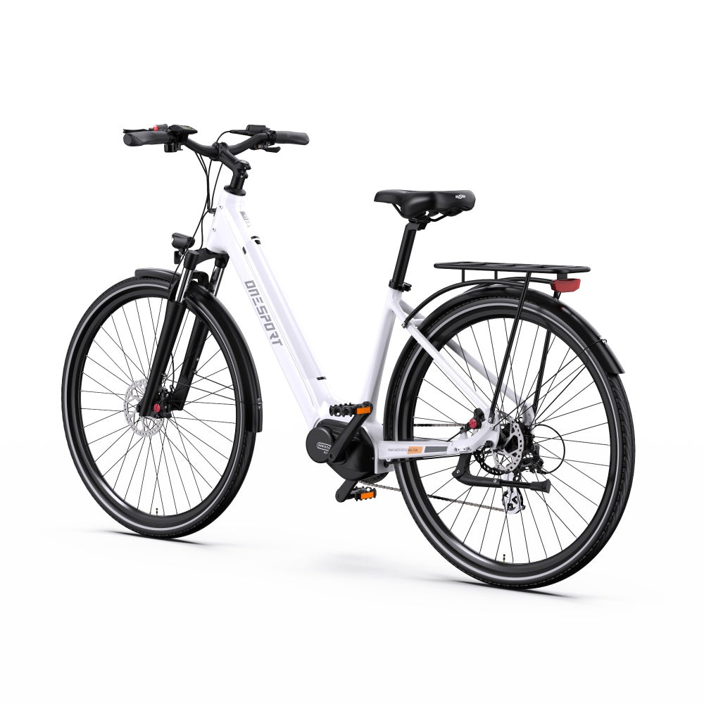 OneSport OT07 Motor Bafang de 250W de accionamiento medio Bicicleta de trekking ciudad 700*45C Bicicleta eléctrica de 374Wh con Sensor de Torsión