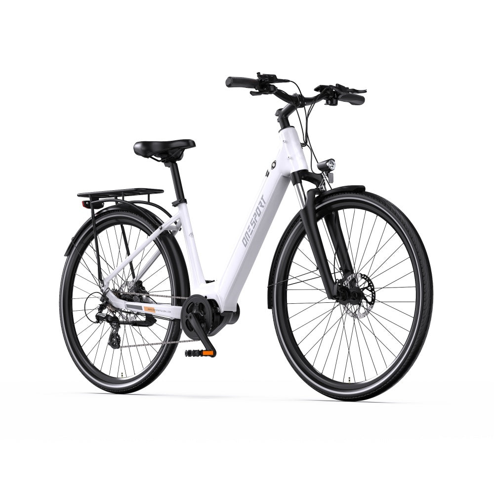 OneSport OT07 Motor Bafang de 250W de accionamiento medio Bicicleta de trekking ciudad 700*45C Bicicleta eléctrica de 374Wh con Sensor de Torsión