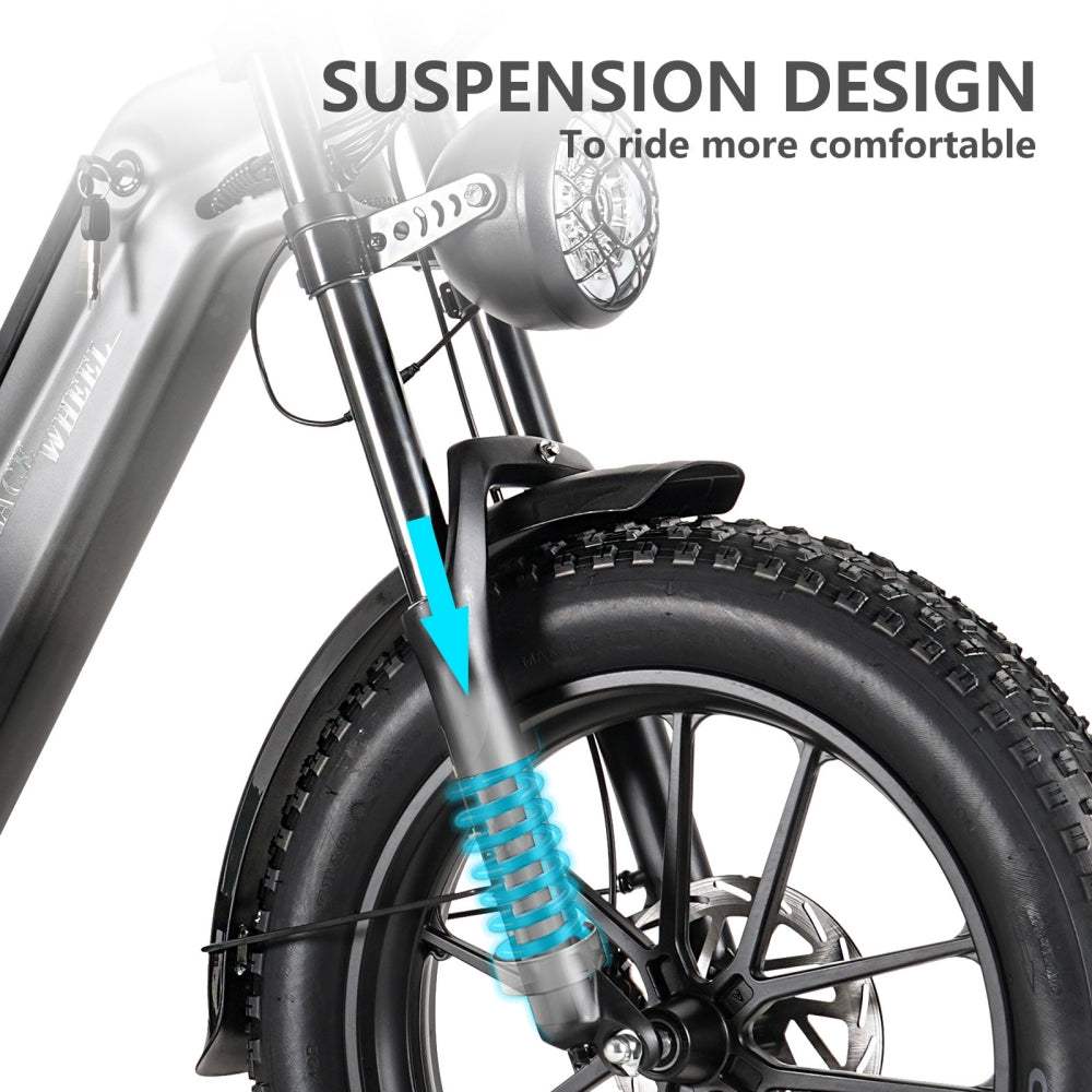 CMACEWHEEL V20 750W 20" Fat Bike Eléctrica con Sensor de Torsión 960Wh SUV E-bike