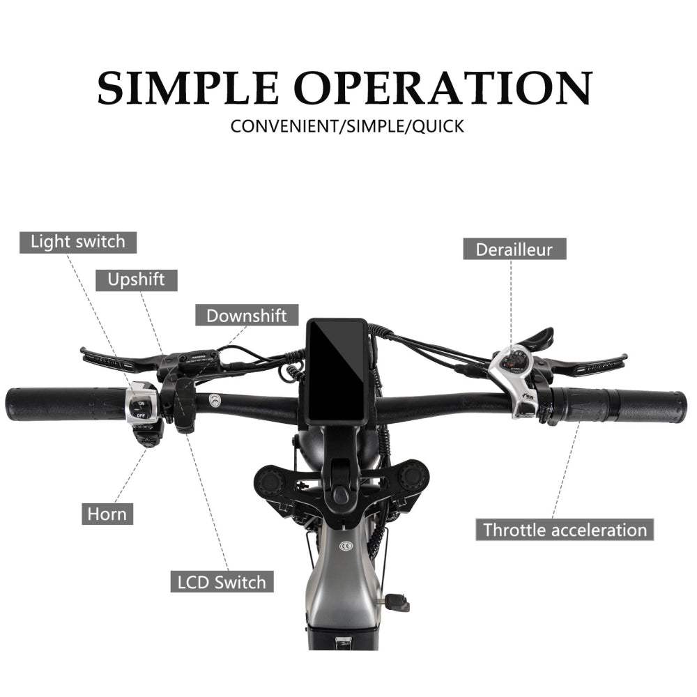 CMACEWHEEL V20 750W 20" Fat Bike Eléctrica con Sensor de Torsión 960Wh SUV E-bike