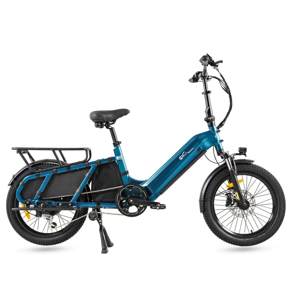 CMACEWHEEL HQ20 500W 20" Bicicleta Eléctrica 960Wh Longtail Cargo E-Bike con Sensor de Torsion 48V 20Ah Batería