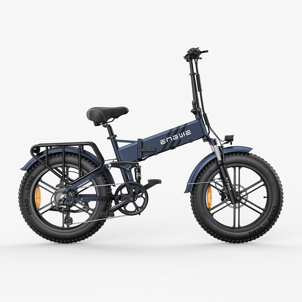 Engwe Engine Pro 2.0 750W 20" Fat Bike Bicicleta de montaña eléctrica plegable con sensor de torsión Batería de 52V 16Ah