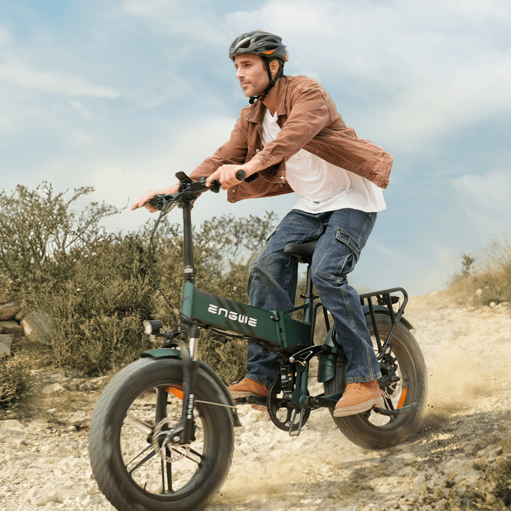 Engwe Engine Pro 2.0 750W 20" Fat Bike Bicicleta de montaña eléctrica plegable con sensor de torsión Batería de 52V 16Ah