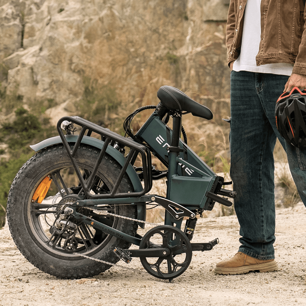 Engwe Engine Pro 2.0 750W 20" Fat Bike Bicicleta de montaña eléctrica plegable con sensor de torsión Batería de 52V 16Ah