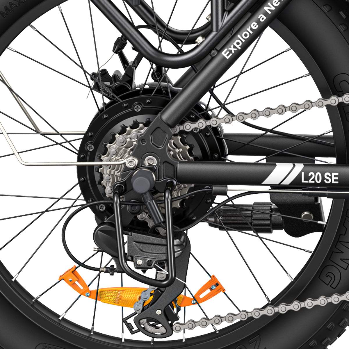 Engwe L20 SE 250W 20" Bicicleta Eléctrica Plegable con 36V 15.6Ah Batería Mini Fat Bike