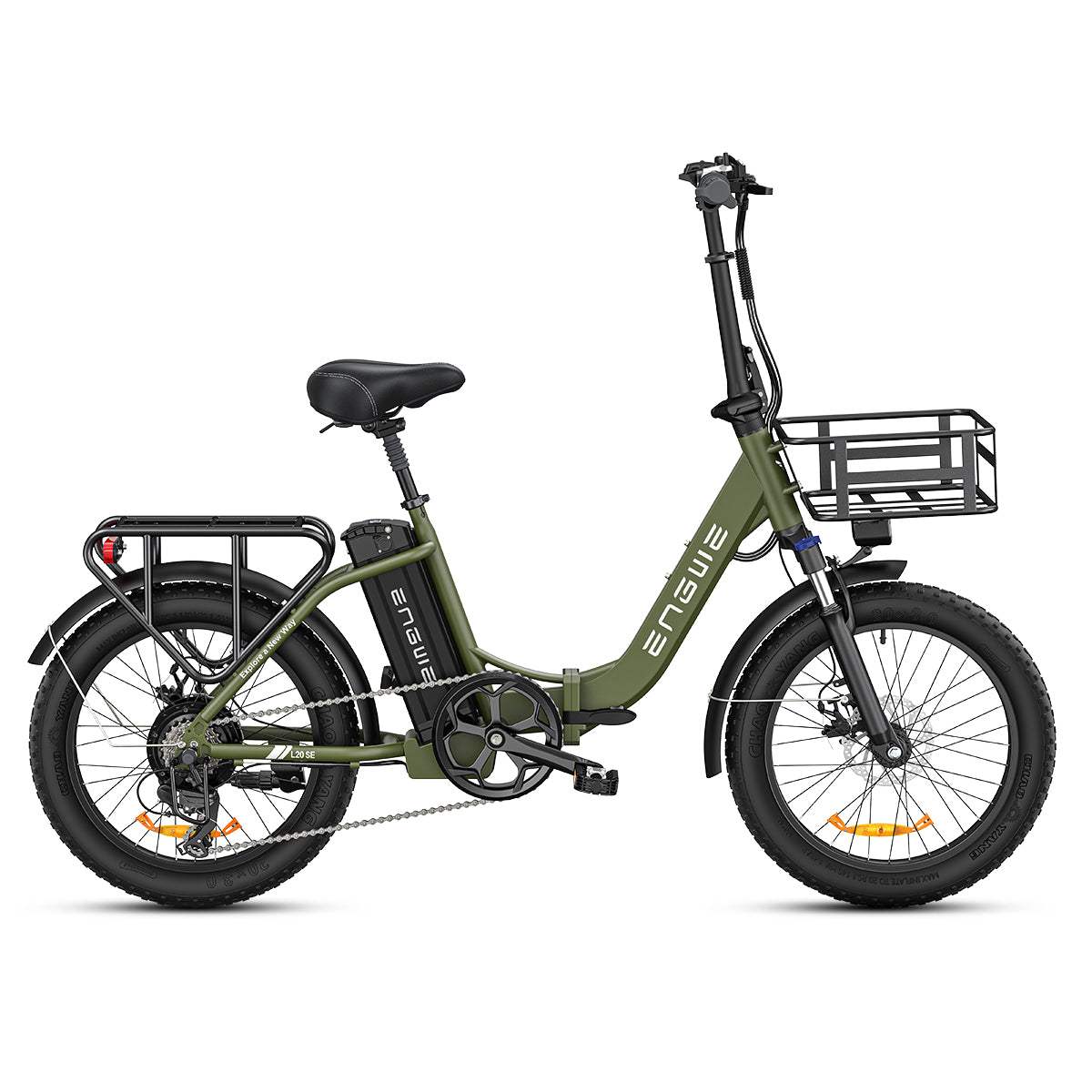Engwe L20 SE 250W 20" Bicicleta Eléctrica Plegable con 36V 15.6Ah Batería Mini Fat Bike