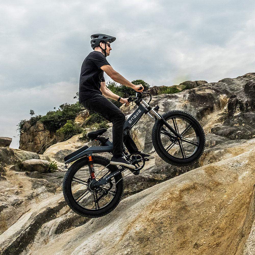 Engwe X26 1000W 26 "Fat Bike Bicicleta de montaña eléctrica plegable Baterías duales EMTB