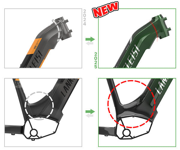 Lankeleisi MG600 Plus Versión 2025 26" Fat Bike 960Wh SUV E-Bike con Sensor de Torsión 48V 20Ah Batería
