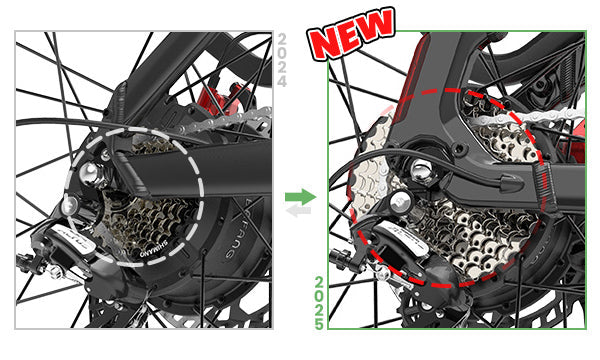 Lankeleisi MG600 Plus Versión 2025 26" Fat Bike 960Wh SUV E-Bike con Sensor de Torsión 48V 20Ah Batería