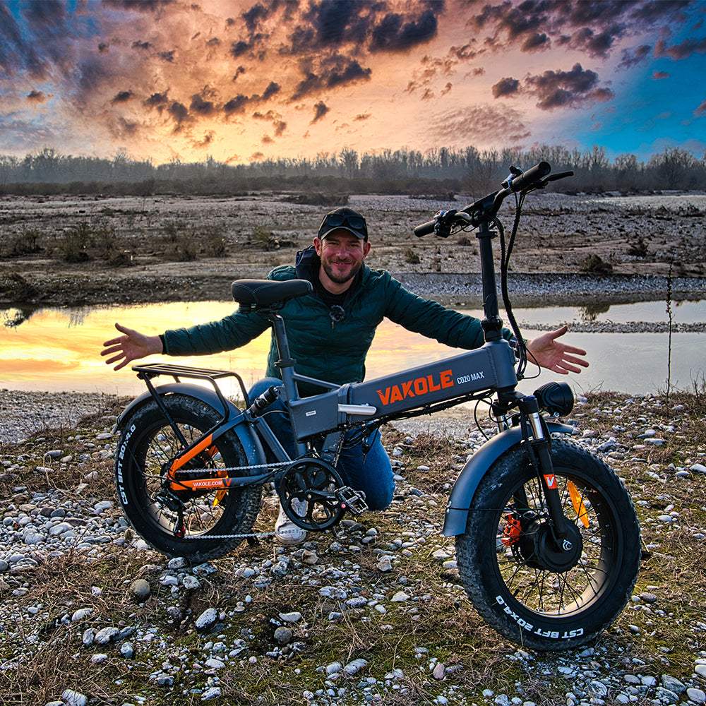 Vakole CO20 Max 750W*2 Motor Doble 20" Fat Bike Bicicleta Eléctrica Plegable 960Wh Batería